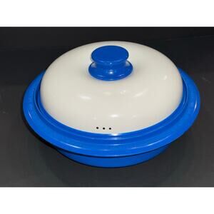 Rangemate Blue Multi Cooker Microwave Silicone Grill Steam Plate & Muffin Pan